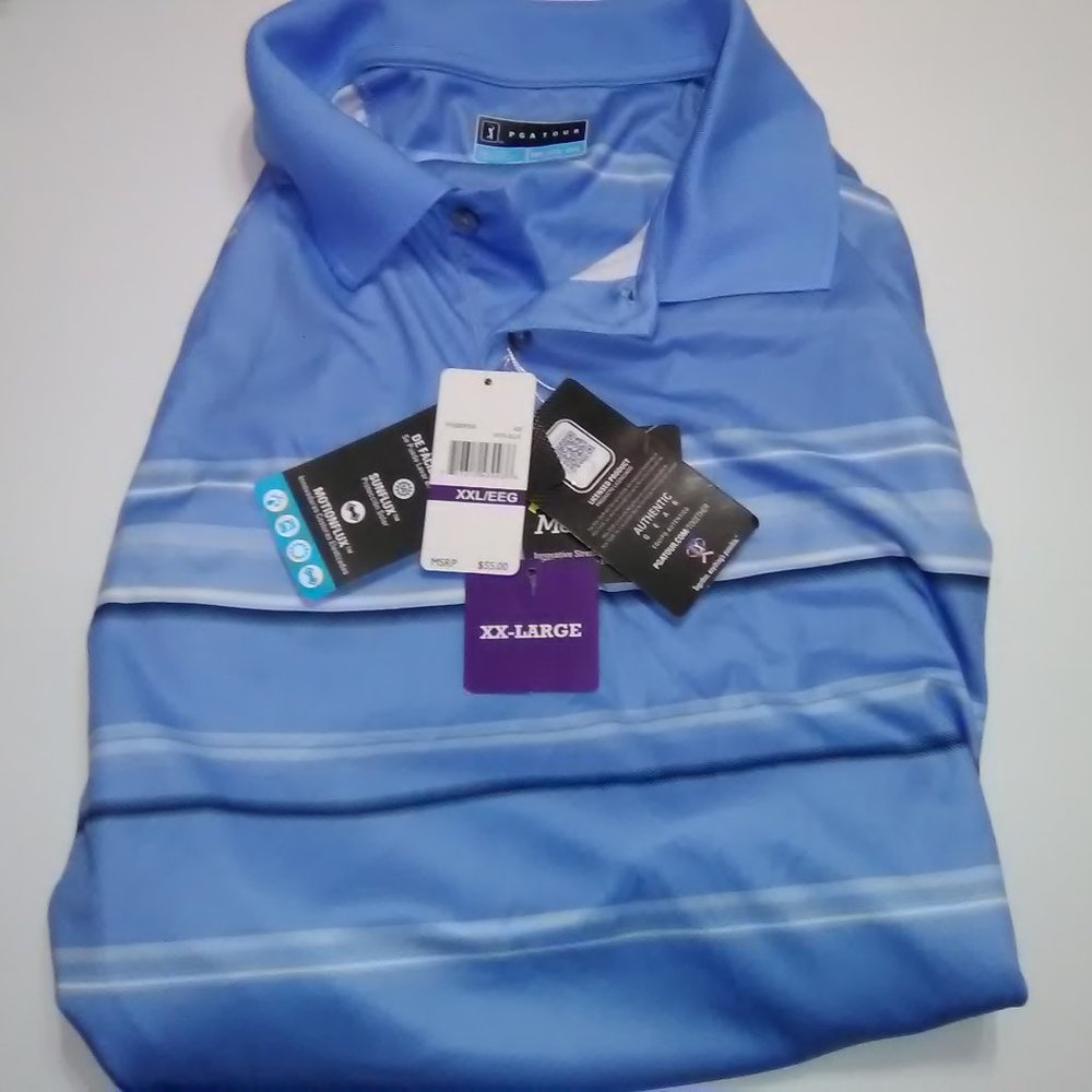 Mens PGA Tour XXL Polo Shirt Short Sleeve